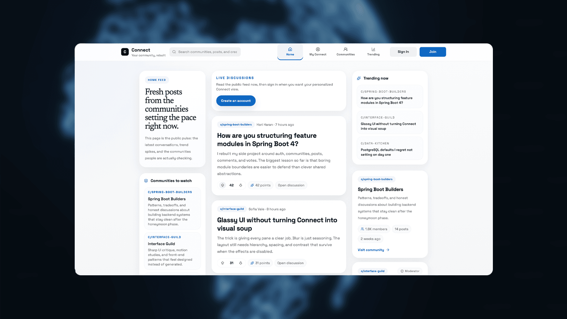 Connect preview