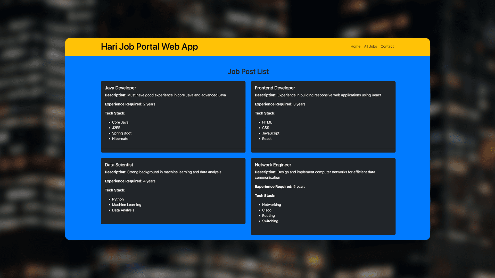 JobApp preview